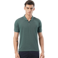 FYLTR Men's Solid Regular Fit Polo Shirt (FYLSS23MP-006_Ever Green XL)