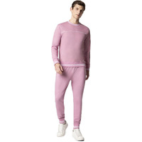 FYLTR Men's Sweatshirt & Jogger Casual Co-ord Set with Striped Rib Detail - Stripe Rib Detail on Neck, Cuff & Hem | Casual Winterwear For Men