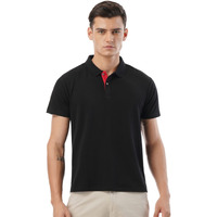 FYLTR Men's Solid Regular Fit Polo Shirt (FYLSS23MP-005_Black Beauty M)