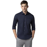 FYLTR Men's Solid 100% Cotton Casual Full Sleeves Shirt with Pocket