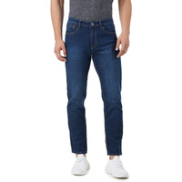 INKD Men's Contrast Stitch Stretchable Regular Fit Jeans