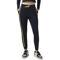FYLTR Women's Joggers with Side Tape Detailing - Elasticated Waistband | Contrast Drwacord | Elastic Hem