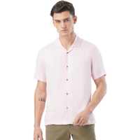 FYLTR Men's Solid Regular Fit Shirt (FYLSS23MS-016_Pink Winks M)