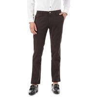 FYLTR Men's Straight Fit Stretch Cotton Khaki Trousers - Soft Handfeel