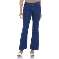 INKD Women's Flared Bootcut Pullon Jeans - Mid-Rise| Enzyme Wash | Classic 5 Pocket Styling (INKSS24WJN-406-Sapphire Sky-32)