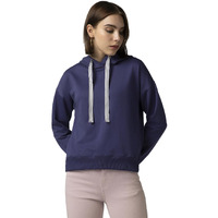 FYLTR Women's Casual Hoodie with Stripe Tape - Rib Hem & Cuff | Drop Shoulder | Casual Winterwear for Women