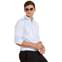 Formal Shirts for Men || Shirt for Men || Men Shirt (in, Alpha, M, Coastal Blue)