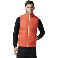 FYLTR Men's Sleeveless Puffer Jacket with Neon Trims - Stand Collar | Full Zipper | Side Pockets | Shaped Hem