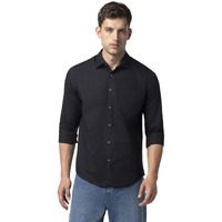 FYLTR Men's Solid 100% Cotton Casual Full Sleeves Shirt with Pocket
