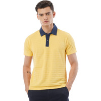 FYLTR Men's Solid Regular Fit Polo Shirt (FYLSS23MP-009_Dusk Yellow L)