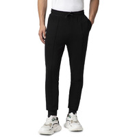 FYLTR Men's Casual Joggers with Pintuck Design - Elasticated Waist with Drawstring | Welt Back Pocket | Solid Color