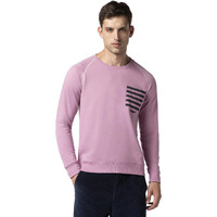 FYLTR Men's Casual Raglan Sleeve Sweatshirt with Pocket Detail - Full Sleeve | Rib Hem & Cuff | Casual Winterwear for Men Peony Pink