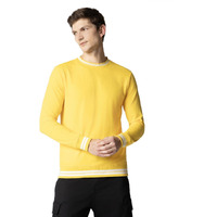 FYLTR Men's Crewneck Sweatshirt with Stripe Rib Detail - Full Sleeve | Utility Pockets | Casual Winterwear for Men Mellow Yellow