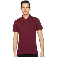 FYLTR Men's Solid Regular Fit Polo Shirt (FYLSS23MP-005_Imperial Purple XL)