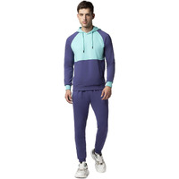 FYLTR Men's Colourblock Hoodie & Jogger Casual Co-ord Set - Raglan Sleeve Detail | Utility Side Pockets | Full Sleeve