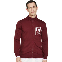 FYLTR Men's Casual Stand Collar Jacket With Rib Details - Full Zipper | Full Sleeve Branding | Casual Winterwear For Men