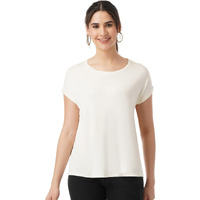 FYLTR Women's Solid Regular Fit Blouse (FYLSS23WKT-008_Ivory White L)