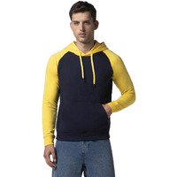 FYLTR Men's Casual Colourblock Raglan Hoodie with Drawstrings - Utility Pockets | Ribbed Hem & Cuff