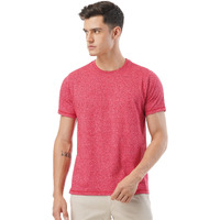 FYLTR Men's Solid Regular Fit T-Shirt (FYLSS23MTS-010_Red Rage S)