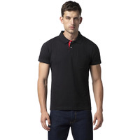 FYLTR Men's Solid Regular Fit Polo Shirt (FYLAW23MP-003_Black Beauty L)