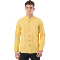 FYLTR Men's Solid Slim Fit 100% Cotton, Linen Look Casual Shirt