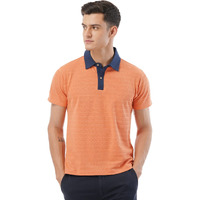 FYLTR Men's Solid Regular Fit Polo Shirt (FYLSS23MP-009_Peach Perfect M)