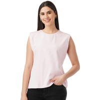 FYLTR Women's Solid Regular Fit Blouse (FYLSS23WKT-006_Very Berry L)