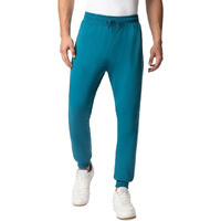 FYLTR Men's Casual Straight Leg Joggers with Stripe Tape Detail - Elasticated Waist with Drawstring | Zip Pockets | Solid Color