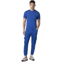 FYLTR Men's Crewneck T-shirt & Cargo Jogger Co-ord Set - 100% Cotton | Half Sleeve T-shirt| Jogger with Side & Cargo Pockets