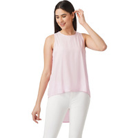 FYLTR Women's Solid Regular Fit Blouse (FYLSS23WB-014_Very Berry M)