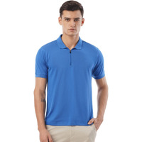 FYLTR Men's Solid Regular Fit Polo Shirt (FYLSS23MP-006_Blue Crew M)
