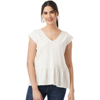 FYLTR Women's Solid Regular Fit Blouse (FYLSS23WKT-001_Ecru Beauty M)