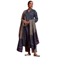Kurta Set For Women || 3pic Kurta For Women (SSP-244-277-278) (Blue, L)