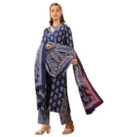 Kurta Set For Women || 3 Pic Kurta For Women (SP-245-247) (Blue, L)