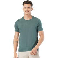FYLTR Men's Solid Regular Fit T-Shirt (FYLSS23MTS-011_Ever Green S)