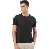 FYLTR Men's Solid Regular Fit T-Shirt (FYLSS23MTS-011_Black S)