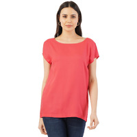 FYLTR Women's Solid Regular Fit Blouse (FYLSS23WB-017_Ruby Red M)