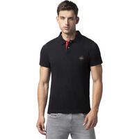 FYLTR Men's Solid Regular Fit Polo Shirt (FYLAW23MP-004_Onyx Black S)