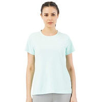 PUMPD Womens Solid Athletic Fit T-Shirt (PUMSS23WTP-007_Hint o Mint XL)