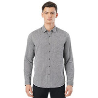 FYLTR Mens Solid Regular Fit Shirt (FYLSS23MS-015_Feelin Grey XL)