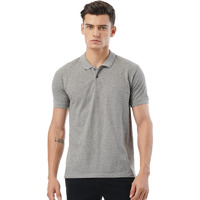 FYLTR Mens Solid Regular Fit Polo Shirt (FYLSS23MP-008_Feelin Grey XL)