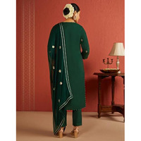 Kaari Roman Silk Womens Kurta Set (KAAAW24WSKD-70019_Royal Emerald_XXL)