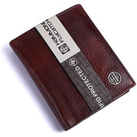 HAMMONDS FLYCATCHER Genuine Leather Wallets for Men - RFID Protected Bi-Fold Money Wallet with Total 10 Slots/Pockets - Gift for Men - Brown