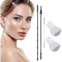 MGNLR Face Lift Tape, 40Pcs Face Tape Lifting Invisible with Lifting Ropes Elastic, Makeup Tools to Hide Facial Wrinkles and Double Chin, Lift Sagging Skin