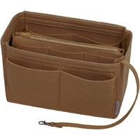 GREENSHEEP Purse Organizer Insert for Handbags, Premium Felt Organizer with Zipper Pocket (X-Large, camel)