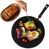 Vinod Zest Aluminium Non Stick Flat Multi Tawa - 28 cm | Triple Layer Ceramic Coating | 4mm Extra Thick Dosa Tawa | Bakelite Handle | Gas and Induction Base | 1 Year Warranty