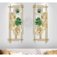 DSH CRAFTING YOUR CURIOSITY Metal Wall Art Wall Sculptures Hanging Perfect For Home Decorations Living Room Bedroom. (10-GRNframe-2P)