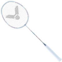Victor Graphite Racket Dx-1L-A G5 Strung Professional Badminton Racket (6U), White