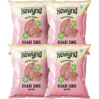 Rewynd Khari Sing Roasted Peanuts | Pack of 4 (800gm) | Salted Peanuts | With Husk | High Protien & Low Carbs | 100% Veg