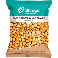 SHREGO Dark Roasted Whole Peanut Unsalted 360G, Snack & Namkeen (Vacuum Packed)